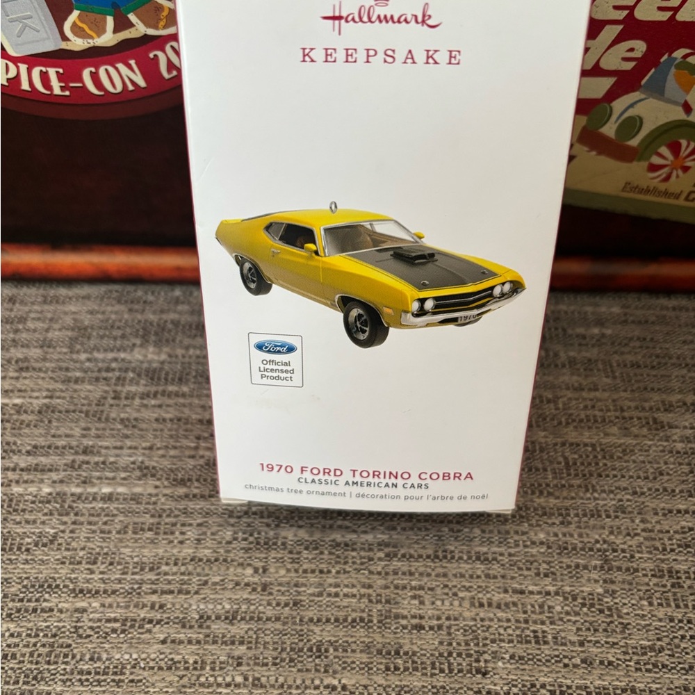 Hallmark Keepsake Yellow and Black Ford Torino Cobra Ornament